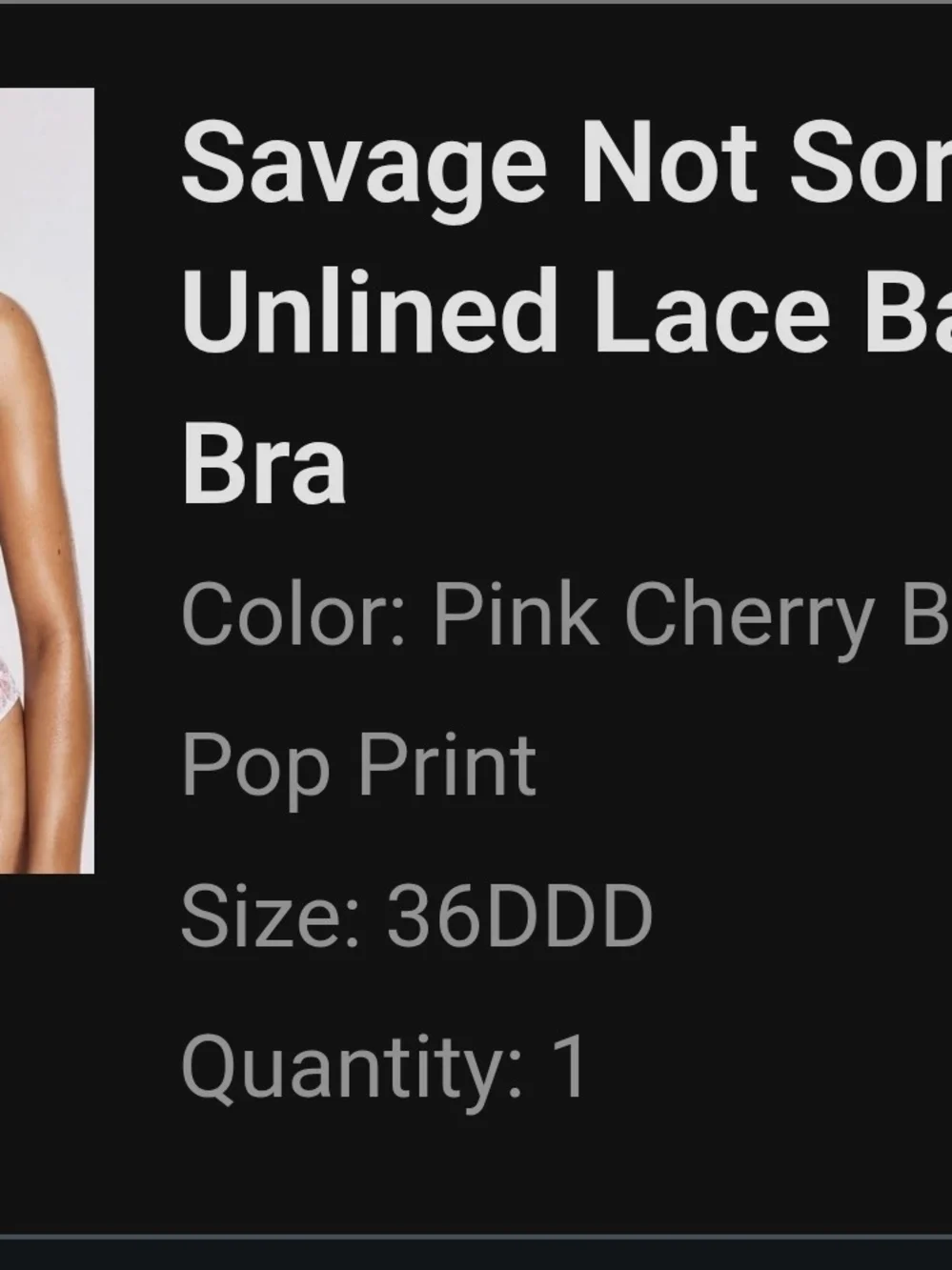 💙BRA Savage X Fenty Sheer Pink Lace Underwire Bra